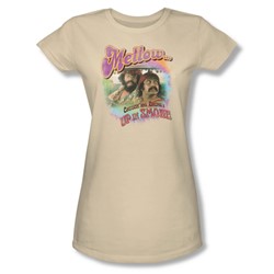Up In Smoke - Womens Mellow T-Shirt In Cream