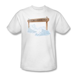 Its A Wonderful Life - Mens Bedford Falls T-Shirt In White