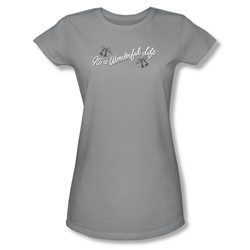 Its A Wonderful Life - Womens Logo T-Shirt In Silver