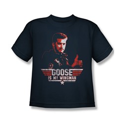 Top Gun - Big Boys Wingman Goose T-Shirt In Navy