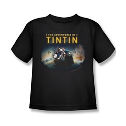 Tintin - Little Boys Journey T-Shirt In Black
