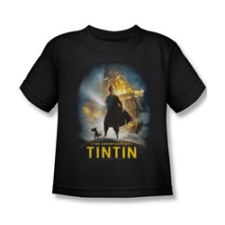 Tintin - Little Boys Poster T-Shirt In Black