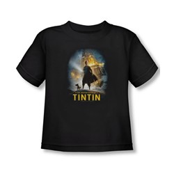Tintin - Toddler Poster T-Shirt In Black