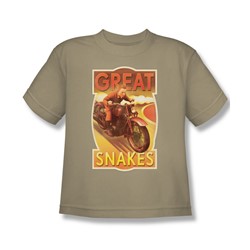 Tintin - Big Boys Great Snakes T-Shirt In Sand