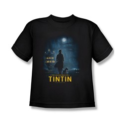 Tintin - Big Boys Title Poster T-Shirt In Black