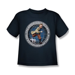 Tintin - Little Boys Globe T-Shirt In Navy