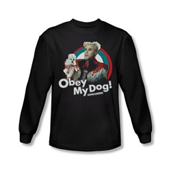 Zoolander - Mens Obey My Dog Long Sleeve Shirt In Black