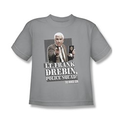 Naked Gun - Big Boys Fran Drebin T-Shirt In Silver