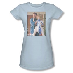Old School - Womens Frank And Doll T-Shirt In Light Blue
