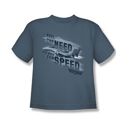 Top Gun - Big Boys Need For Speed T-Shirt In Slate