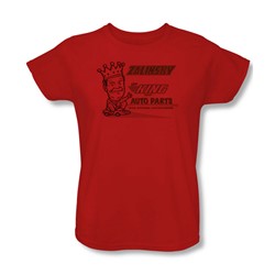 Tommy Boy - Womens Zalinsky Auto T-Shirt In Red