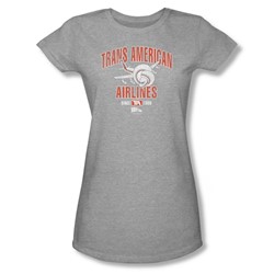 Airplane - Womens Trans American T-Shirt In Heather