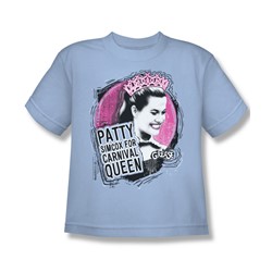 Grease - Big Boys Carnival Queen T-Shirt In Light Blue