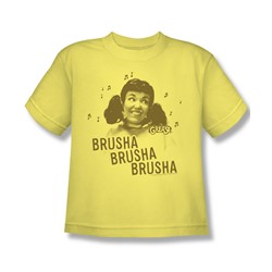 Grease - Big Boys Brusha Brusha Brusha T-Shirt In Banana