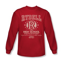 Grease - Mens Rydell High Long Sleeve Shirt In Red