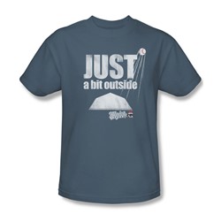 Major League - Mens Just A Bit Outside T-Shirt In Slate