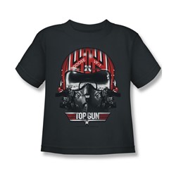 Top Gun - Little Boys Goose Helmet T-Shirt In Charcoal