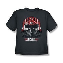 Top Gun - Big Boys Goose Helmet T-Shirt In Charcoal