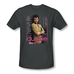 Pretty In Pink - Mens Just Duckie T-Shirt In Charcoal