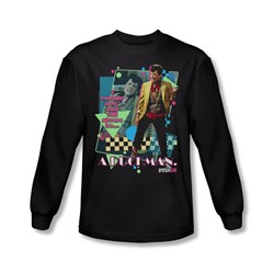 Pretty In Pink - Mens A Duckman Long Sleeve Shirt In Black