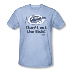 Airplane - Mens Don'T Eat The Fish T-Shirt In Light Blue