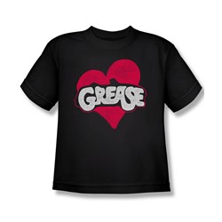 Grease - Big Boys Heart T-Shirt In Black