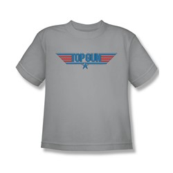 Top Gun - Big Boys 8 Bit Logo T-Shirt In Silver