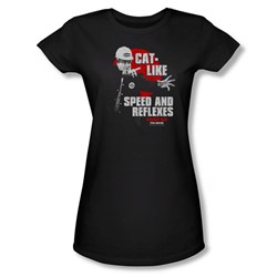 Tommy Boy - Womens Cat Like T-Shirt In Black