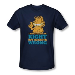 Garfield - Mens Never Wrong T-Shirt In Navy