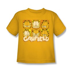 Garfield - Little Boys Many Faces T-Shirt In Gold