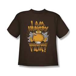 Garfield - Big Boys Therefore I Am T-Shirt In Coffee