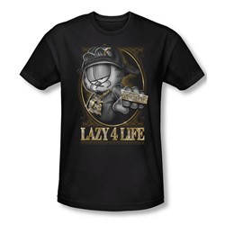 Garfield - Mens Lazy 4 Life T-Shirt In Black