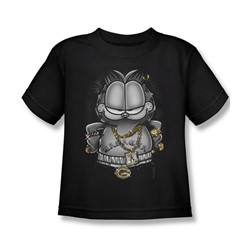 Garfield - Little Boys Lasagna For Life T-Shirt In Black