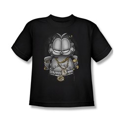 Garfield - Big Boys Lasagna For Life T-Shirt In Black