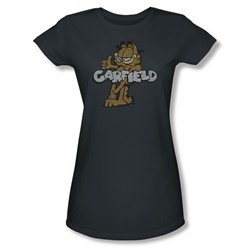 Garfield - Womens Retro Garf T-Shirt In Charcoal