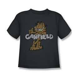 Garfield - Little Boys Retro Garf T-Shirt In Charcoal