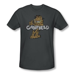 Garfield - Mens Retro Garf T-Shirt In Charcoal