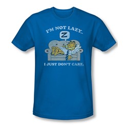 Garfield - Mens Not Lazy T-Shirt In Royal