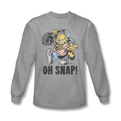 Garfield - Mens Oh Snap Long Sleeve Shirt In Heather