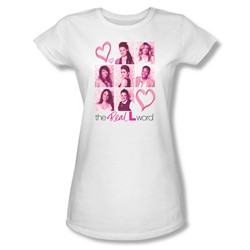 The Real L Word - Womens Hearts T-Shirt In White