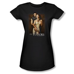 Tudors - Womens Spilt Wine T-Shirt In Black
