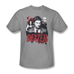 Dexter - Mens Bloody Trio T-Shirt In Silver