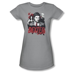 Dexter - Womens Bloody Trio T-Shirt In Silver