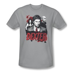 Dexter - Mens Bloody Trio T-Shirt In Silver