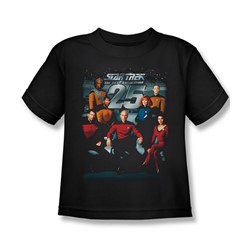 Star Trek - Little Boys 25Th Anniversary Crew T-Shirt In Black