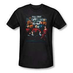 Star Trek - Mens 25Th Anniversary Crew T-Shirt In Black
