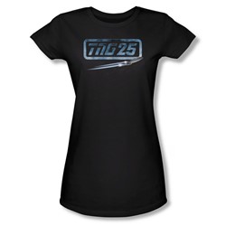 Star Trek - Womens Tng 25 Enterprise T-Shirt In Black