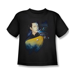 Star Trek - Little Boys Data 25Th T-Shirt In Black