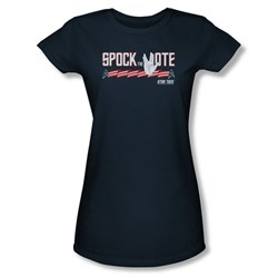 Star Trek - Womens Spock The Vote T-Shirt In Navy