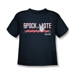 Star Trek - Little Boys Spock The Vote T-Shirt In Navy